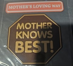 Vintage Phrase Cafe Mother theme 3-D Metal stickers