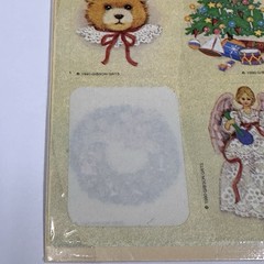 Lot/6 VTG Gibson Christmas Stickers (5) Sealed & (1) Pack Missing One Sticker