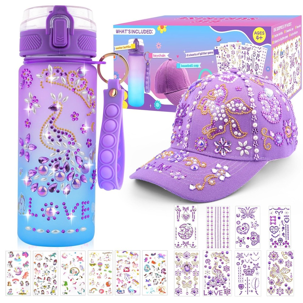Christmas Gifts for Girls 4-12, Decorate Your Own Water Bottle and Baseball C…