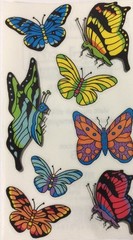 BUTTERFLIES Stickers(8pc)Frances Meyer•Colorful•Nature•Insect •Memories•Bug•Fly•