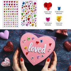 Self Adhesive Rhinestone Gem Stickers Acrylic Crystal Craft Decor Kit 2774PCS
