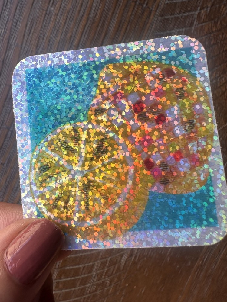 HOLOGRAPHIC STICKER* “Disco Friends” 2.5×2.5