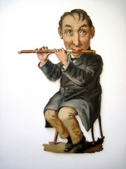 (1) Set of (6) 1800’s Musician Die Cuts Holding Their Instruments *