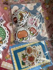 Kawaii Sakura Stationery Sticker Craft Kit Vinyl Scrapbook Animals Huge Lot