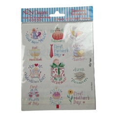 NRN Designs Timeless Treasures 1st Holiday Stickers 2 Sheet Pack NIP
