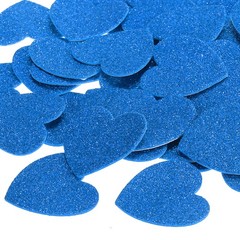1.8″x1.8″ Heart Foam Stickers, 100Pcs EVA Glitters Foam Shape Sticker, Blue