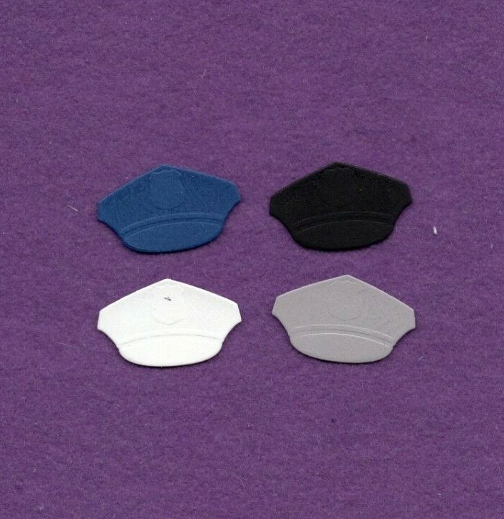 POLICE # 3 HAT die cuts scrapbook cards