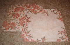 PSX…Personal Stamp Exchange Design 12×12 Paper Lot of Four ~ Holly/Poinsettias