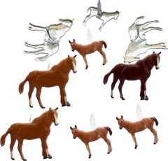 Eyelet Outlet Shape Brads 12/Pkg Horse