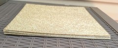 5 The Paper Studio Corrugated Cardboard Gold Glitter Craft/Scrapbook Sht 12″x12″