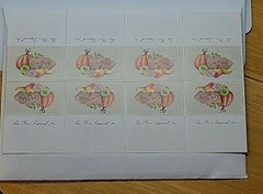 Thanksgiving Autumn Pumpkin Apple Stickers Table Cards and Greeting Card Set