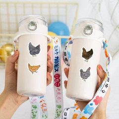 1000 Pcs Chicken Stickers Bulk 2 Roll 1 Inch, Chicken Stickers for Mens Boys Gir