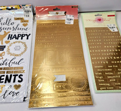3 NEW MAGGIE HOLMES CRATE PAPER STICKER PACKS OPEN BOOK BLOOM STYLEBOARD