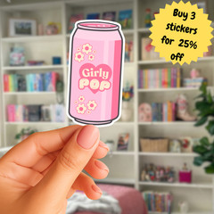 Girly Pop Soda Sticker Cute Aesthetic Sticker Laptop Sticker Girly Gift Pop