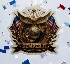 Marine Sticker/USMC/Marine/Semper Fi/Clear/Style 4