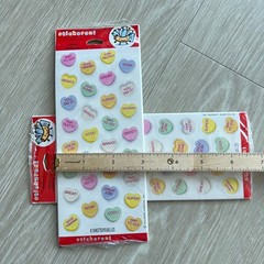 Candy Hearts Sticker Pack Set of 2 Hallmark Stickeroni Sealed