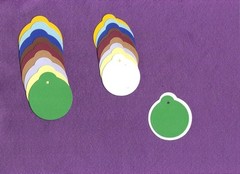 ROUND TAG die cuts scrapbook cards