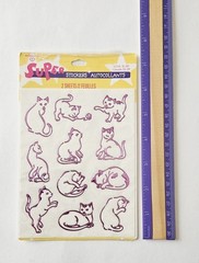 Vtg Cat Stickers LOT Hallmark NIP Kittens Ambassador