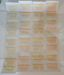 Lot 16 Vintage 1983 Stickers Illuminations Puzzle Pairs Pig, Bunnies, Horse NOS