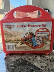 Vintage Disney Cars Sticker Treasure Kit Sandylion Sealed New Box Album Case Y2K