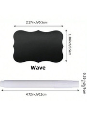 Black Waterproof Reusable Label Stickers with White Chalk for Mason Jars, Craft