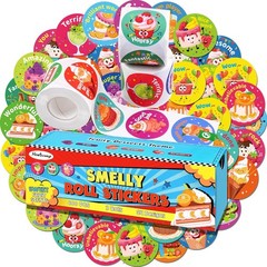 HORIECHALY 3 Rolls Scratch and Sniff Scented Stickers for Kids, 600 Pcs Motivati
