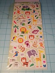 Set of 8 Scrapbooking Stickers & Embellishments: Animals, Bugs, Jungle & Zoo NEW