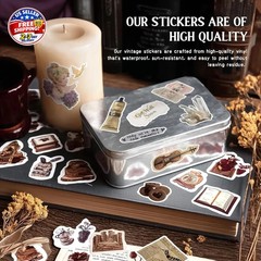 300 Pcs Vintage Stickers, Junk Journal Supplies, Cute Stickers for Journaling Su