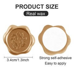 30 Pcs Olive Branch Style Wax Seal Stickers Self-Adhesive Wedding Invitation