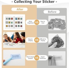 Large Reusable Sticker Book Collecting Album 8.5×11 Inch Sticker