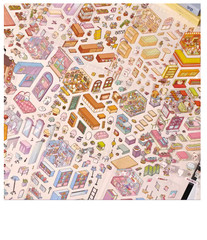 3D Miniature Diorama Sticker Book Cute DIY Scenery Town Scrapbooking Journal