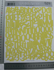 Tennis Alpha Yellow Flat Sticker Alphabet Avenue 20-27mm High &3-20mm Wide L2Lf