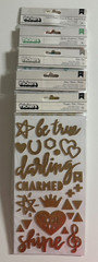 American Crafts Thickers Glitter Foam Phrase or Alpha Stickers-You Choose