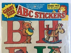 VTG 1974 Our Way Studios Stickers #2001 Giant Size ABC Stickers All 26 Letters