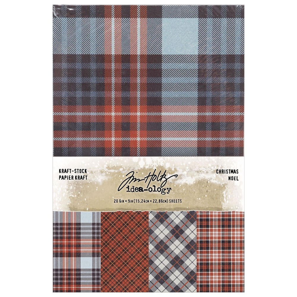 Tim Holtz Idea-ology Kraftstock Sparkle Christmas Blends 6×9″ 20 Sheets TH94413