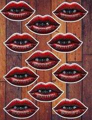 Bootiful Lips Vinyl Die Cut Stickers Set Scrapbooking Laptop Waterbottle