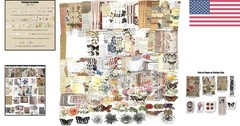 Elegant 260PCS Scrapbooking Kit: Vintage Floral & Butterfly Designs for Journals