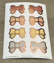 NEW Simply Gilded Autumn Ombre Bows Sticker Sheet SG 2021 Stickers