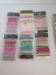 Lot of 16 Making Memories Scrapbook Paper Crafting Colorful Stitches And Trims