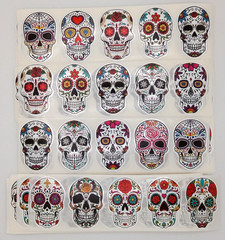 30 Sugar Skull/Day of the Dead Stickers/Scrapbook/Planner/Crafts/Journal/1.5 x 1