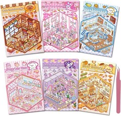 DIY 3D Sticker Scenes for Girls, 6 Sets Make Your Own Mini Room Scene Sticker…