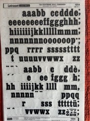 4 Letraset INSTANT LETTERING Transfer Letters Egyptienne 72 pt bold con 2