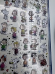 1pc-3D Crystal Puffy Snoopy Stickers Peanuts Charlie Brown (Pink Or Blue) Korea