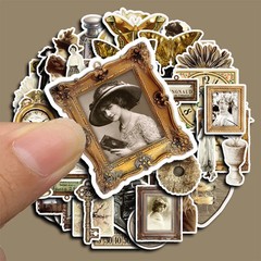Vintage Style Photo Frames Ladies Moths Stickers Scrapbooking Card Journal Craft
