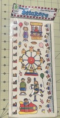 Provo Craft CARNIVAL Themed Designer Stickers~FLAT~ Clear Background #42-1848
