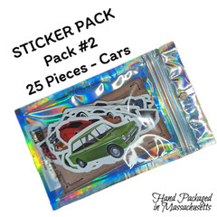 STICKER PACK – Pack #2 – 25 Pieces – Cars