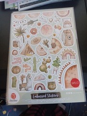 2X EMBOSSED STICKERS FOR SCRAPBOOKING 29×20 CM (Z526)