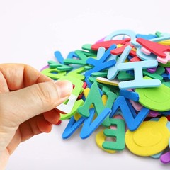 1050 Pcs Letter Stickers,10 Colors Foam Letter Stickers, Self-Adhesive ABC Al…