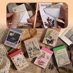 Npcswxq 300Pcs Washi Scrapbook Supplies Sticker Set,Nature Vintage Scrapbooki…