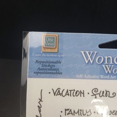 Wonderful Words Vacation Stickers Repositionable Beach Travel Deja Views USA NEW